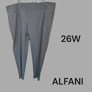 Alfani Heather Gray Skinny Tummy Control Dress Pants Womens Plus 26W NEW